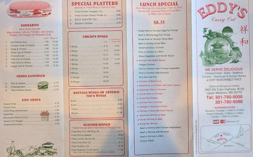 Eddy's Carryout Menu image 2